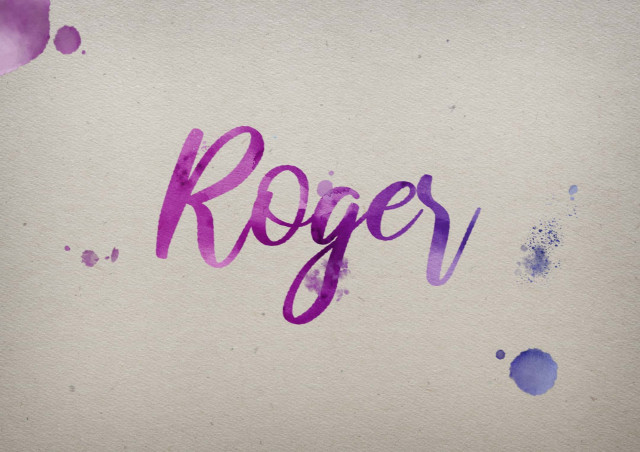 Free photo of Roger Watercolor Name DP