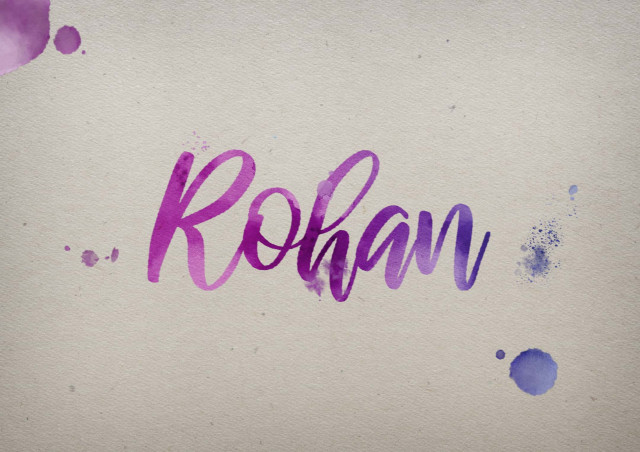 Free photo of Rohan Watercolor Name DP