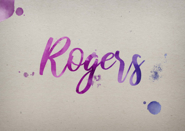 Free photo of Rogers Watercolor Name DP