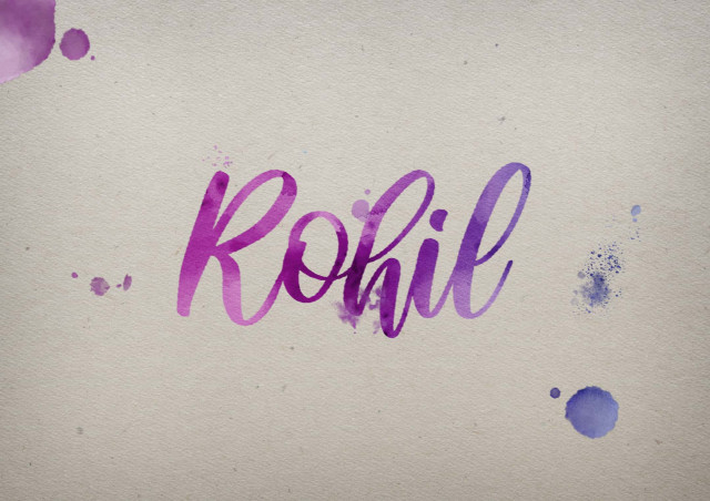 Free photo of Rohil Watercolor Name DP