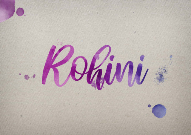 Free photo of Rohini Watercolor Name DP