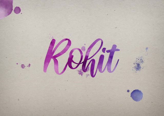 Free photo of Rohit Watercolor Name DP