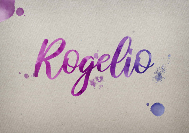 Free photo of Rogelio Watercolor Name DP