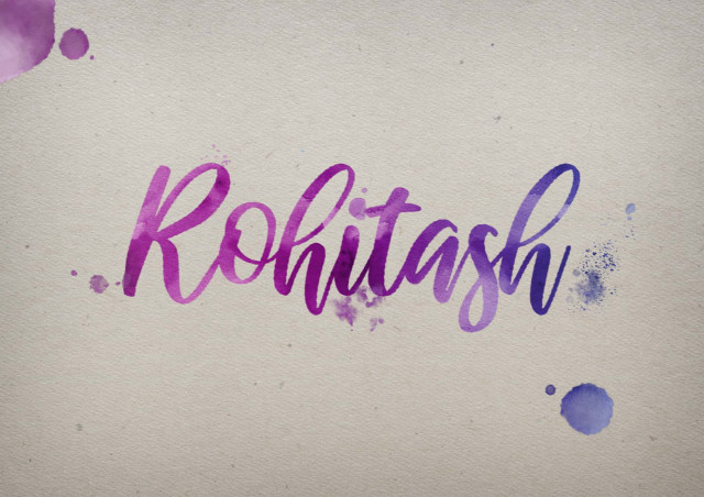 Free photo of Rohitash Watercolor Name DP