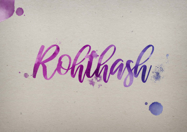 Free photo of Rohthash Watercolor Name DP