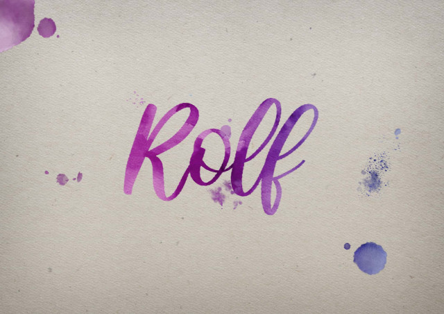 Free photo of Rolf Watercolor Name DP