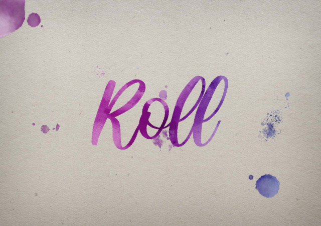 Free photo of Roll Watercolor Name DP