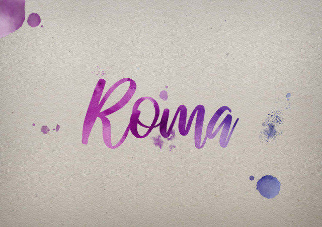 Free photo of Roma Watercolor Name DP