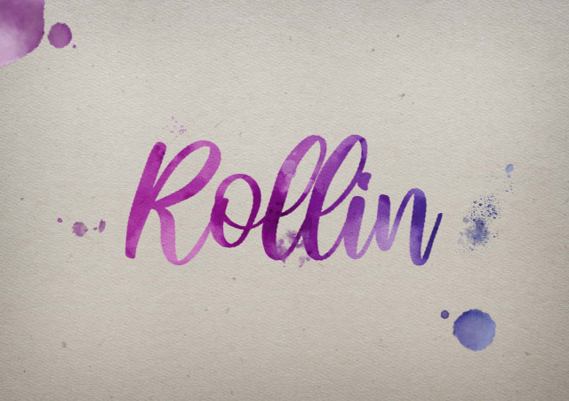 Free photo of Rollin Watercolor Name DP