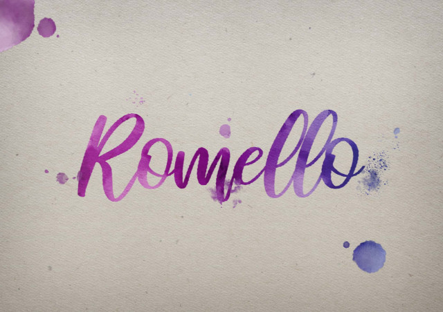 Free photo of Romello Watercolor Name DP