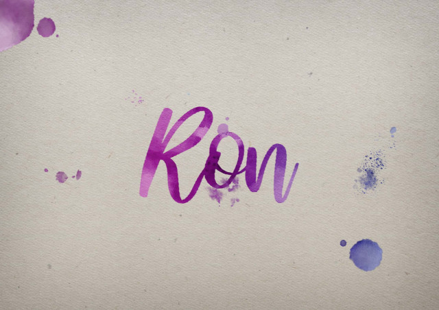 Free photo of Ron Watercolor Name DP