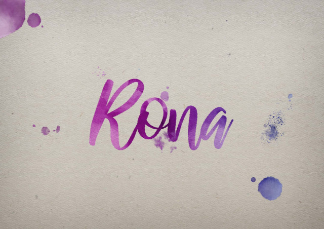 Free photo of Rona Watercolor Name DP