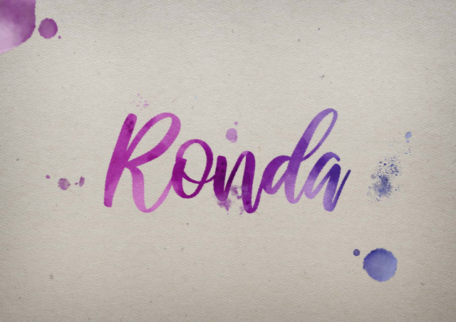 Free photo of Ronda Watercolor Name DP