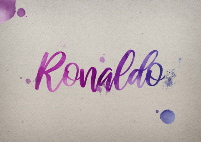 Free photo of Ronaldo Watercolor Name DP