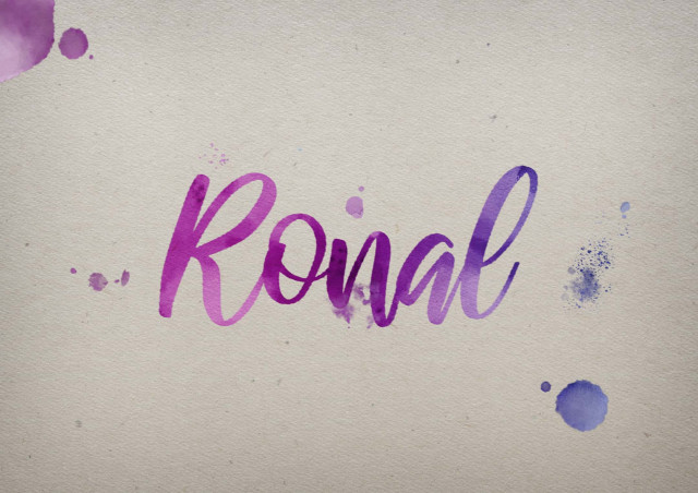 Free photo of Ronal Watercolor Name DP