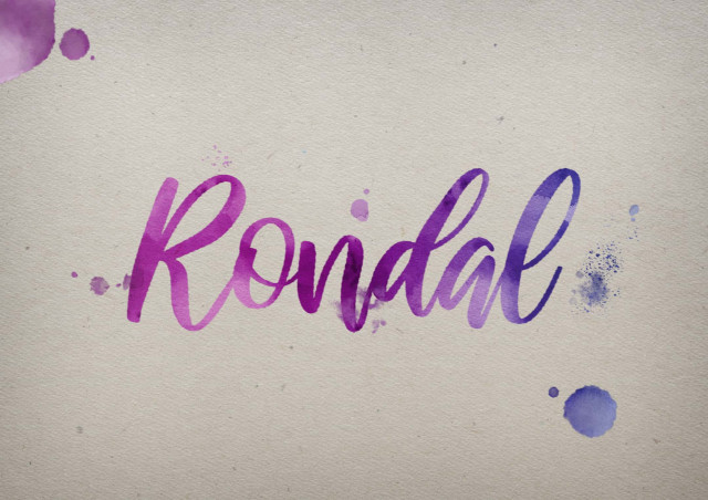 Free photo of Rondal Watercolor Name DP