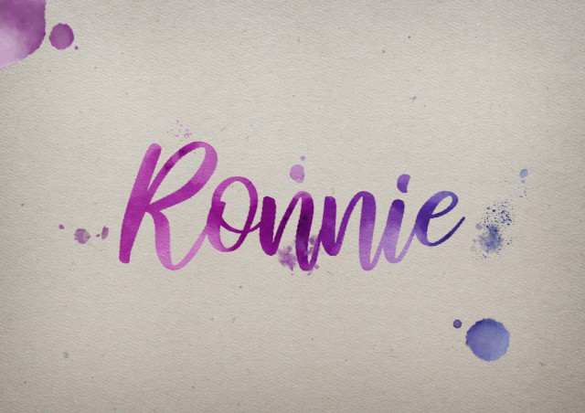 Free photo of Ronnie Watercolor Name DP