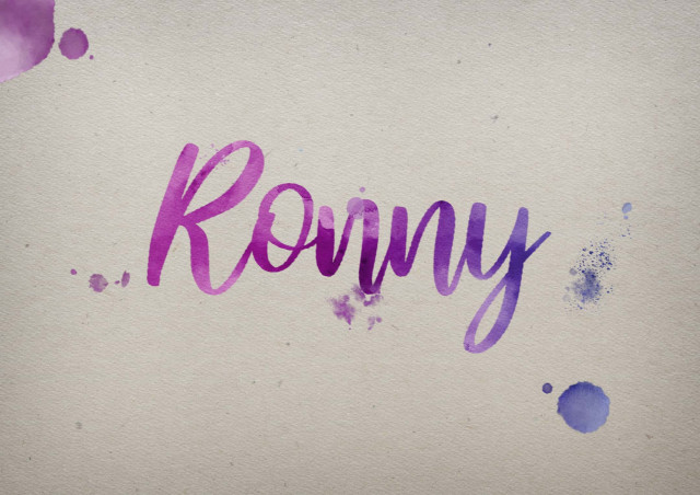 Free photo of Ronny Watercolor Name DP