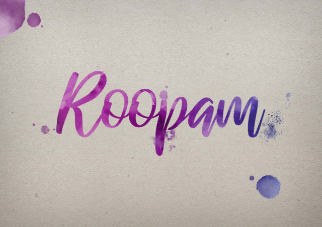 Free photo of Roopam Watercolor Name DP