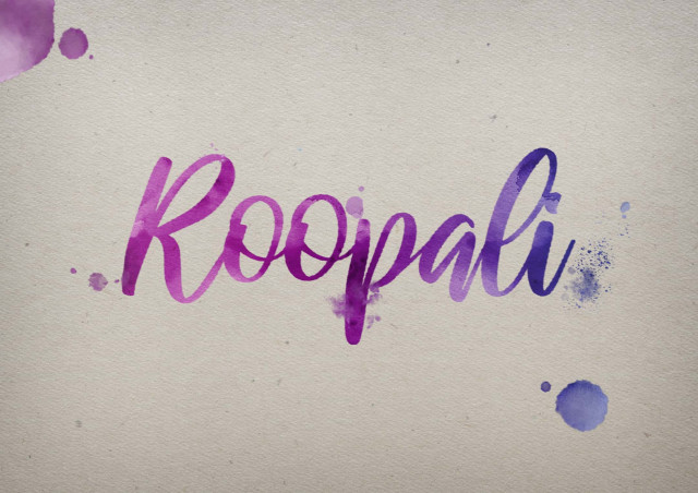 Free photo of Roopali Watercolor Name DP