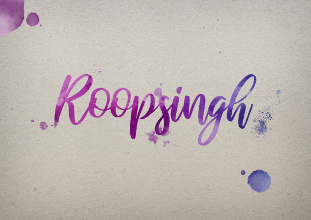 Free photo of Roopsingh Watercolor Name DP