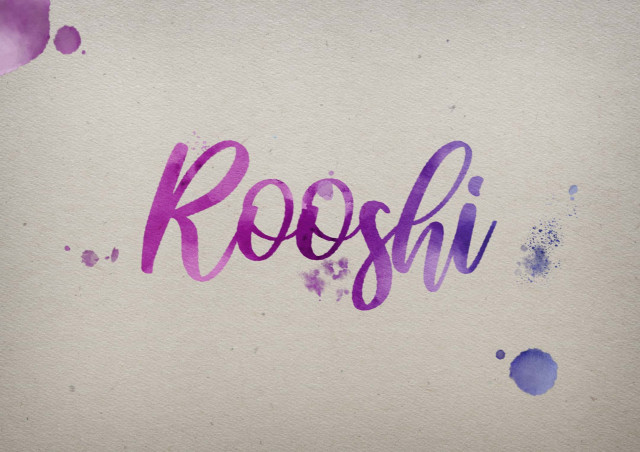 Free photo of Rooshi Watercolor Name DP