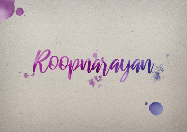 Free photo of Roopnarayan Watercolor Name DP
