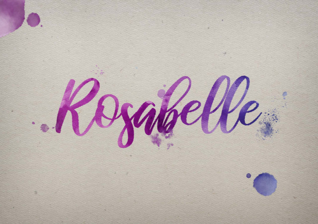 Free photo of Rosabelle Watercolor Name DP