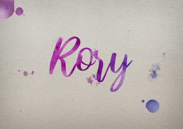 Free photo of Rory Watercolor Name DP