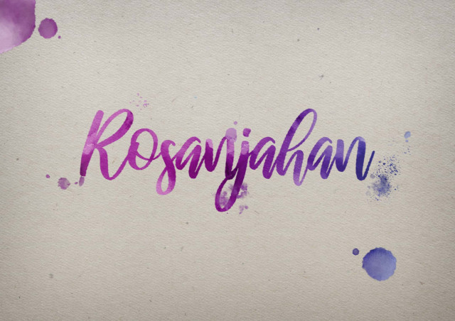 Free photo of Rosanjahan Watercolor Name DP