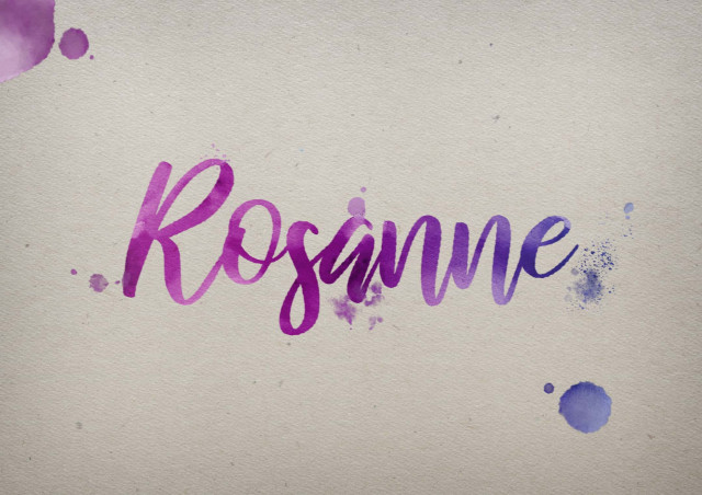 Free photo of Rosanne Watercolor Name DP