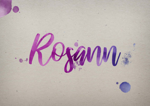 Free photo of Rosann Watercolor Name DP