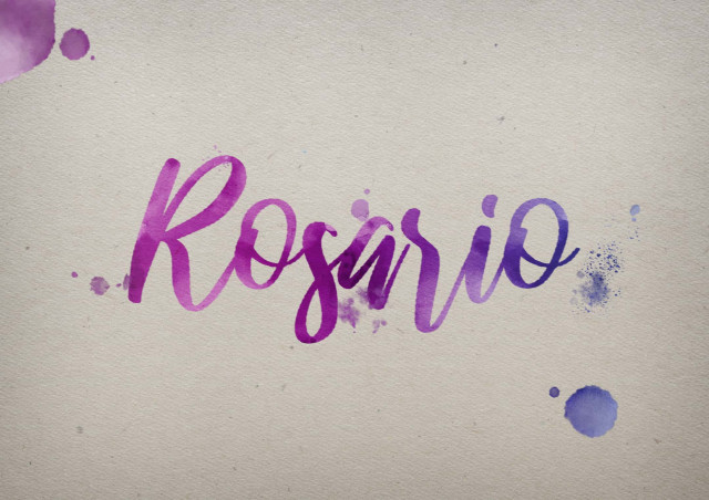 Free photo of Rosario Watercolor Name DP