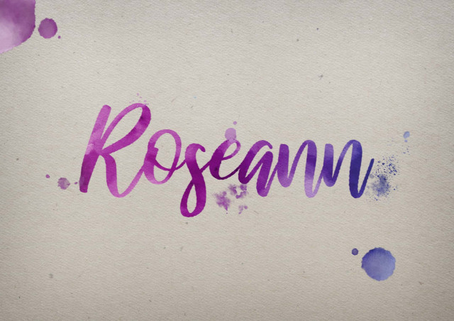 Free photo of Roseann Watercolor Name DP