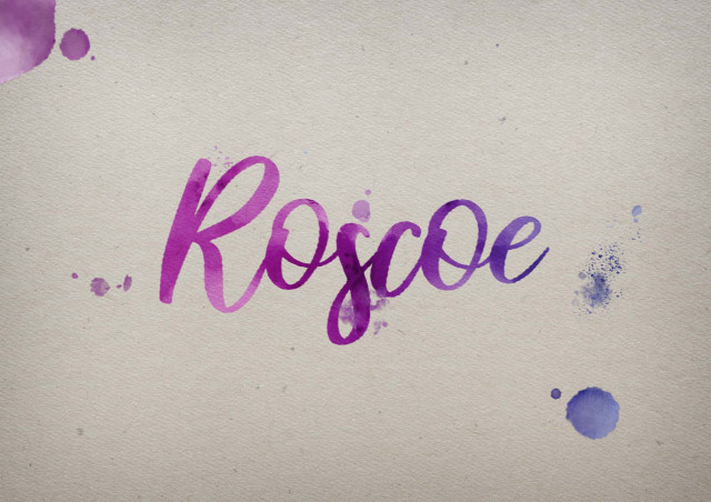 Free photo of Roscoe Watercolor Name DP