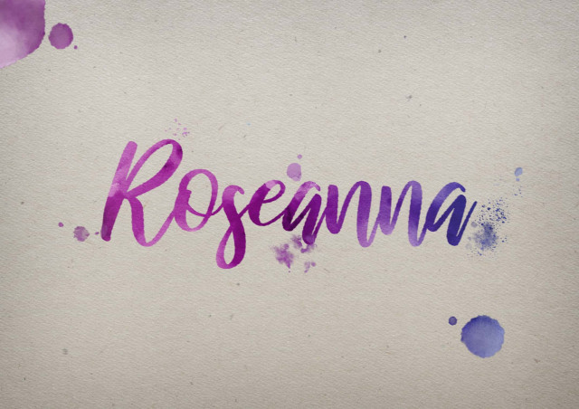 Free photo of Roseanna Watercolor Name DP