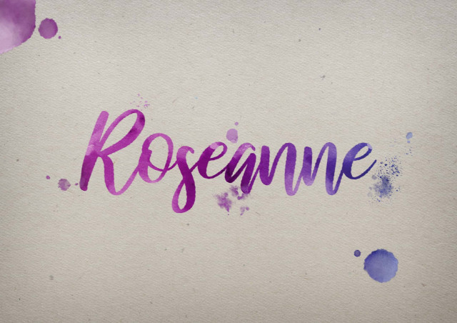 Free photo of Roseanne Watercolor Name DP