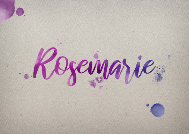 Free photo of Rosemarie Watercolor Name DP