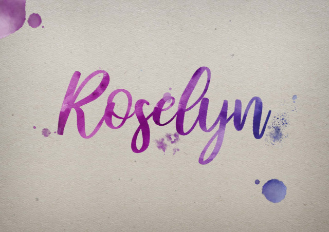 Free photo of Roselyn Watercolor Name DP