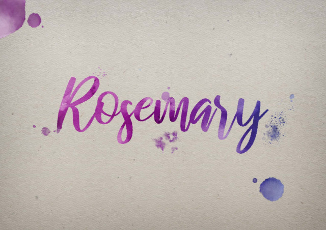 Free photo of Rosemary Watercolor Name DP