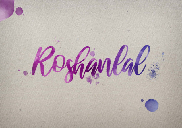 Free photo of Roshanlal Watercolor Name DP