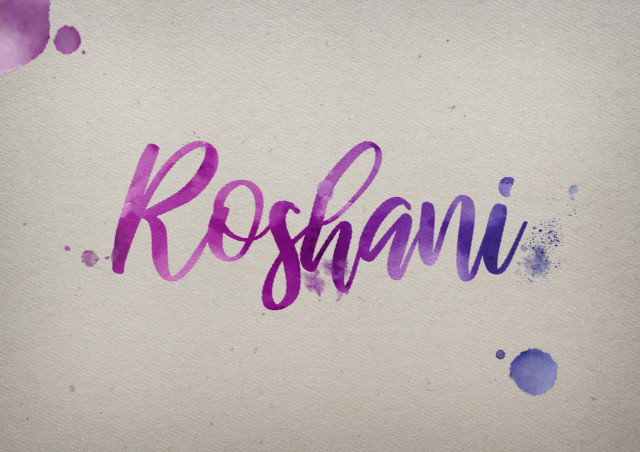 Free photo of Roshani Watercolor Name DP