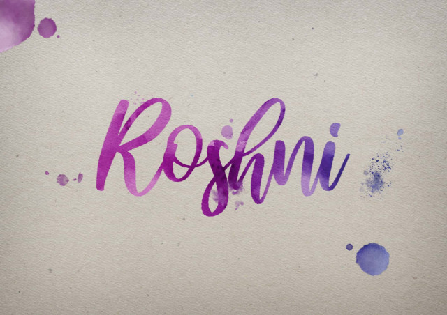 Free photo of Roshni Watercolor Name DP