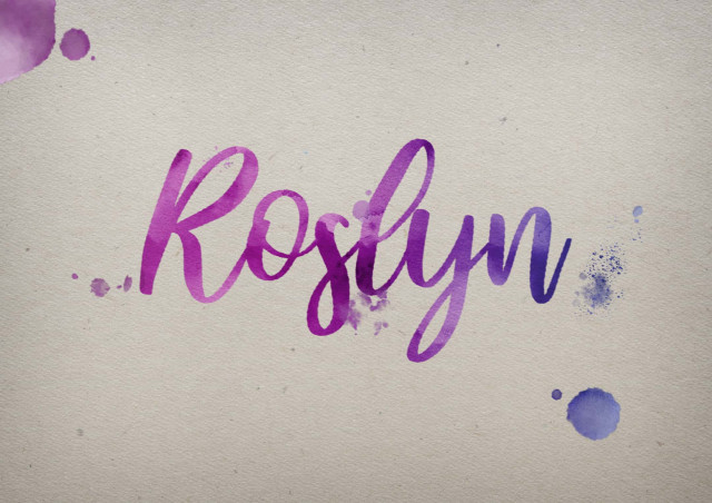 Free photo of Roslyn Watercolor Name DP