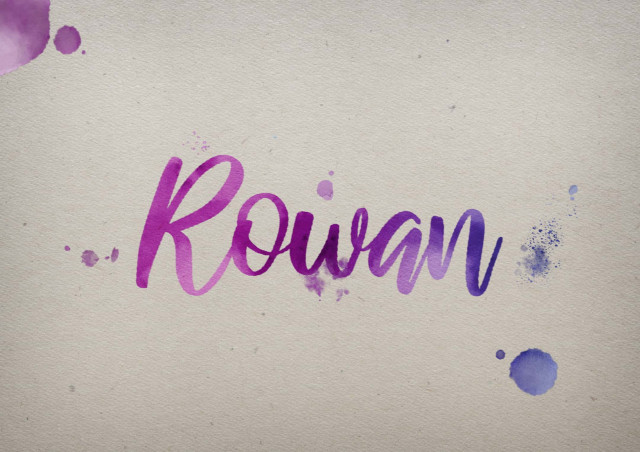 Free photo of Rowan Watercolor Name DP