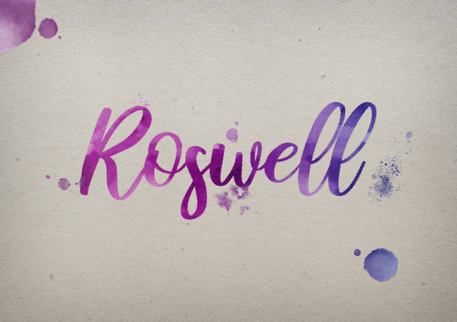 Free photo of Roswell Watercolor Name DP