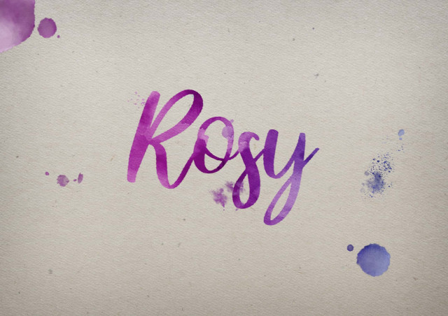 Free photo of Rosy Watercolor Name DP