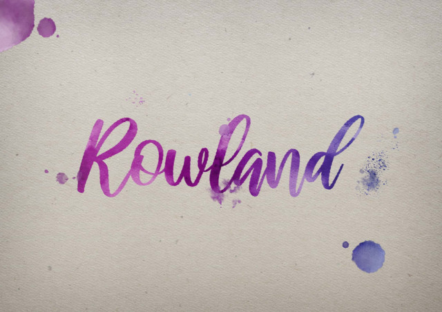 Free photo of Rowland Watercolor Name DP