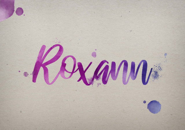 Free photo of Roxann Watercolor Name DP