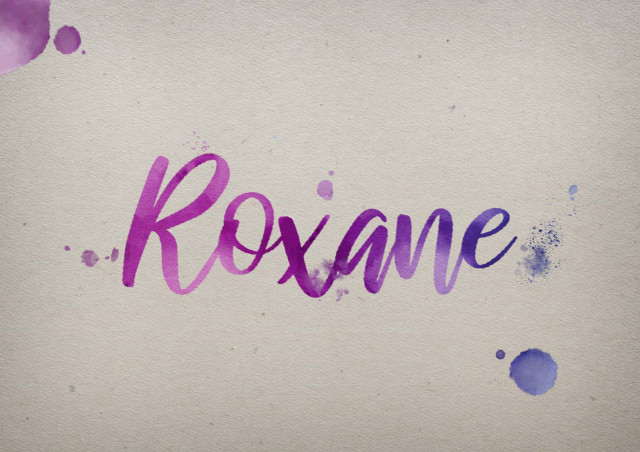 Free photo of Roxane Watercolor Name DP